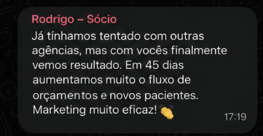 Print real de WhatsApp — resultado do método