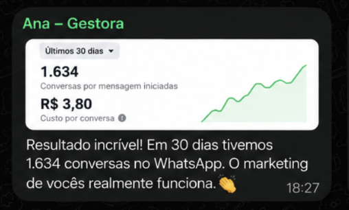 Print real de WhatsApp — resultado do método
