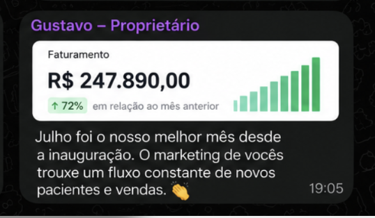 Print real de WhatsApp — resultado do método