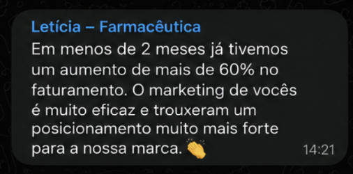 Print real de WhatsApp — resultado do método